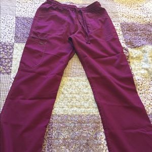 Burgundy/maroon scrubs bottoms